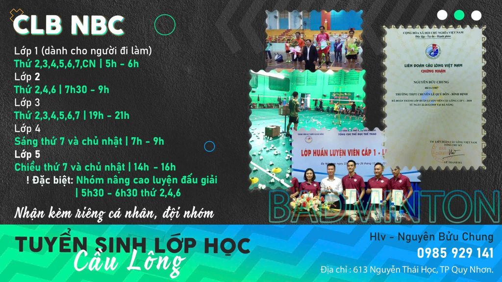 Ngoài lịch dạy sân 613 Nguyễn Thái Học, em còn dạy ở sân Tân Tiến Thắng và NTC